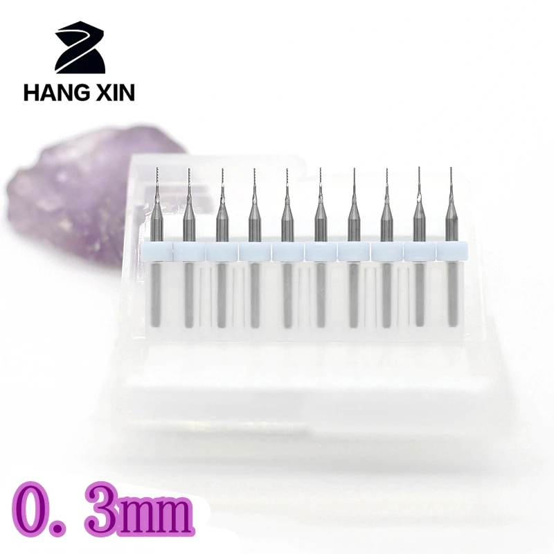 HANGXIN tungsten steel cutting machine 0.3mm 10PCS CNC boring machine wood tool strawberry corn milling cutter engraving machine