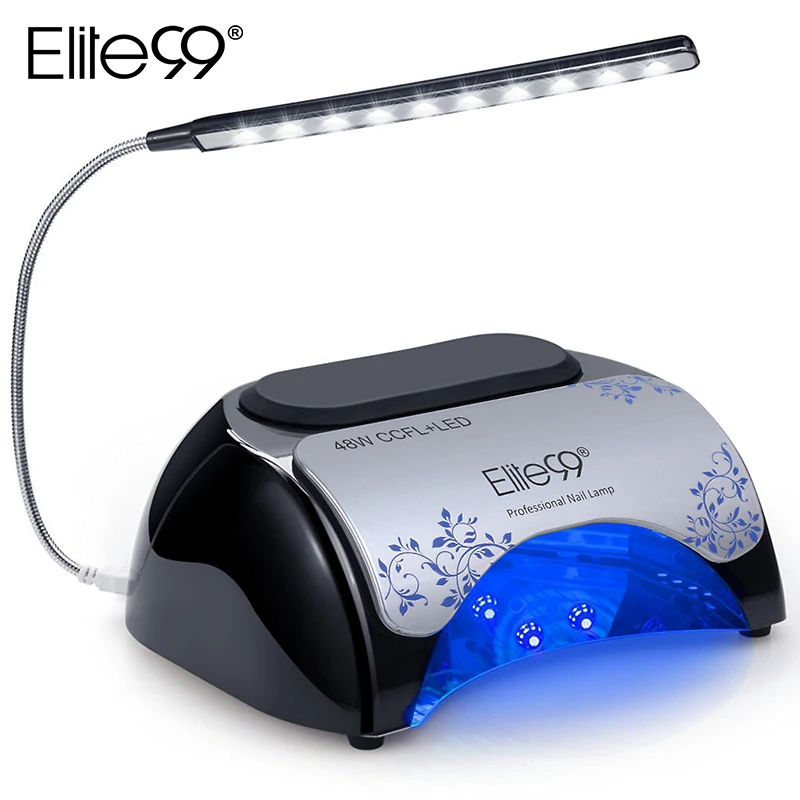 

Elite99 CCFL LED 48W Nail Lamp 30s/60s Timer Lamp Tube Automatic Sensor Nail Dryer For Curing Gel Nail Polish Nail Art Tool