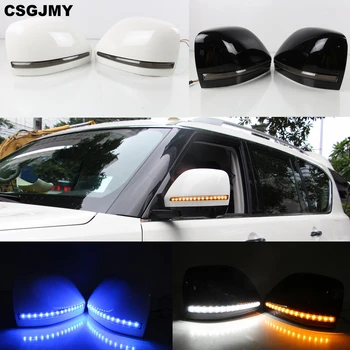 

Car Side View Mirrors Mirror LED Turn Signal Lamp DRL Daytime Running Light For NIssan Patrol Armada Y62 Accessories 2017 2018