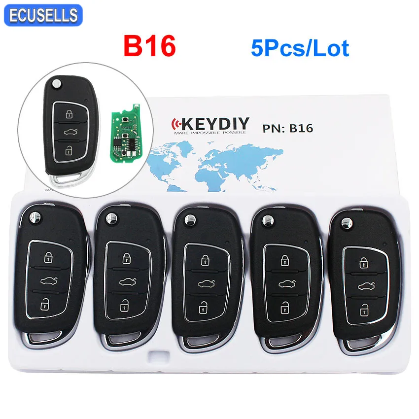 5 Pcs/Lot B16 3 Button Universal Remote Control Key Smart Car Key Fob B