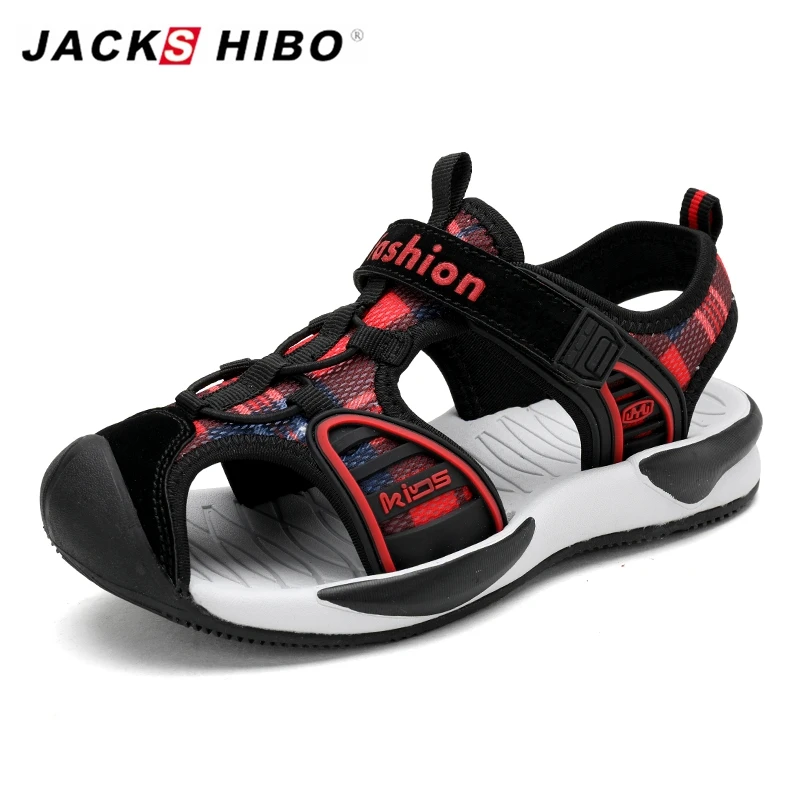 

JACKSHIBO Kid Shoes Summer Sandals Baby Beach Sandals Closed Toe Sandals for Clogs Flat Slippers Casual Shoe Sandalia Infantil
