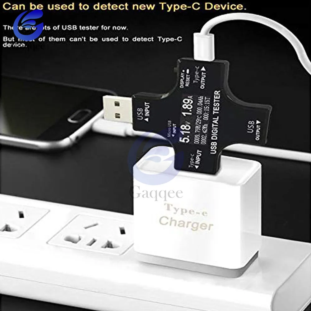 QC2.0 3,0 type-C USB тестер постоянного тока цифровой вольтметр амперитор напряжение измеритель тока Амперметр детектор банк питания индикатор зарядного устройства