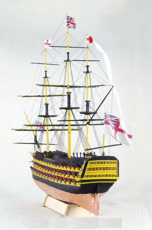 HMS Victory 1765 Западный деревянный парусник Британский Королевский Темно-синий комплект модели корабля