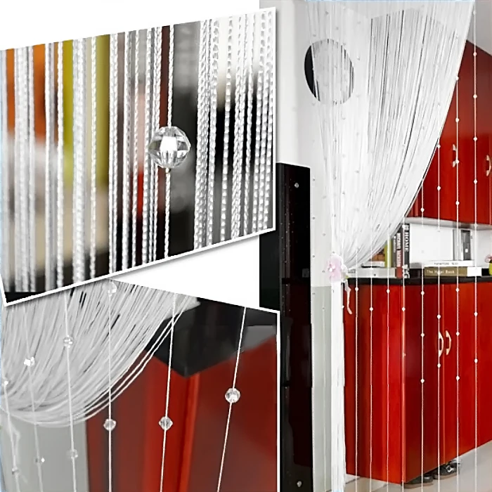 1x2 м Хрустальные стеклянные бисерные кисточки струнные оконные дверные занавески Декор отвесный для перегородка для гостиной Rideaux Pour Le Salon