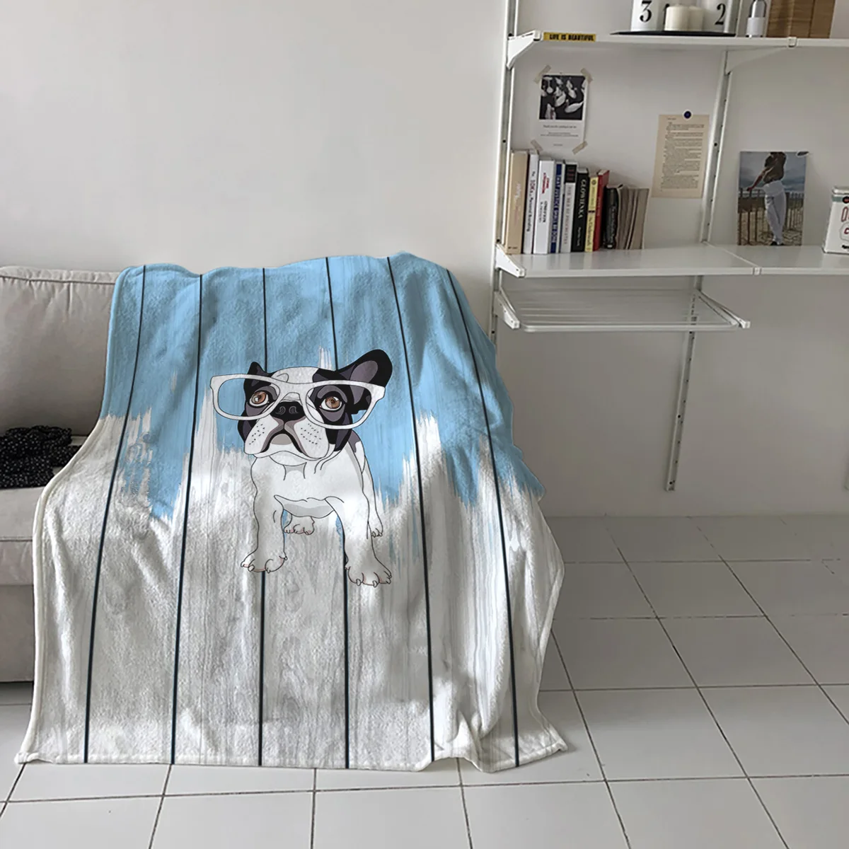 Ручная нарисованная мультяшная собака милое одеяло мультфильм Стиль драматический жесты теплое одеяло из микрофибры