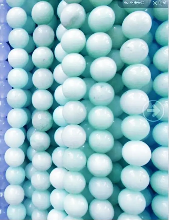 

wholesale 4 6 8 10 12mm Natural Blue Amazonite Round Beads 15"