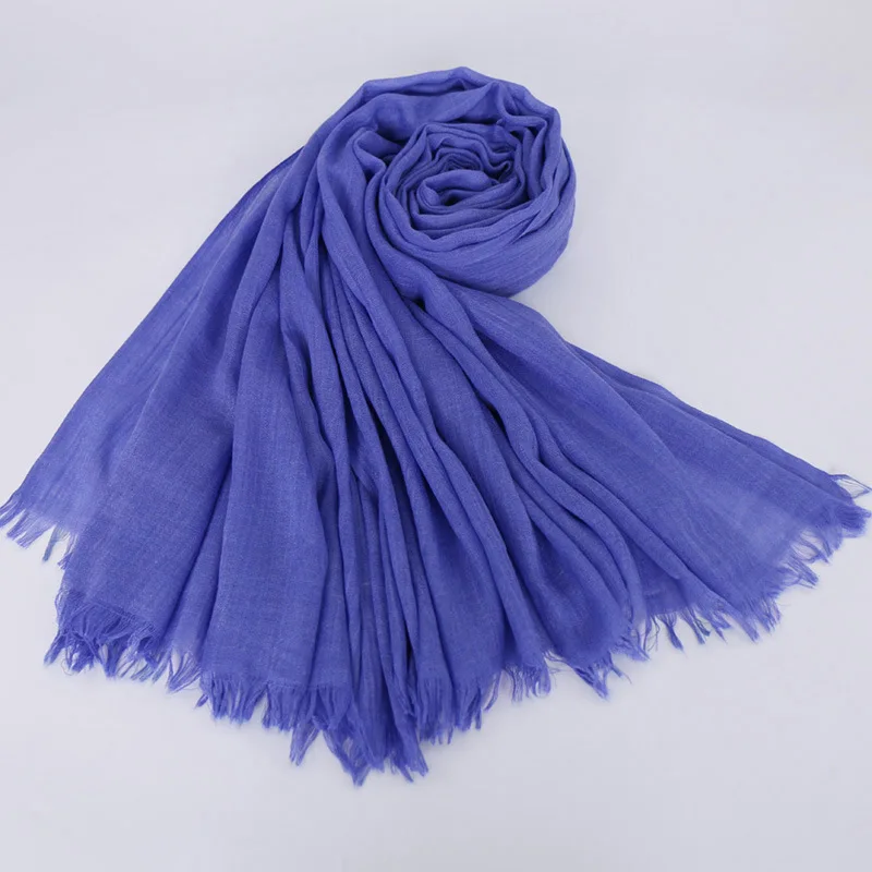 10 шт./лот однотонный мусульманский хиджаб шарф шали простой мягкий хлопковый