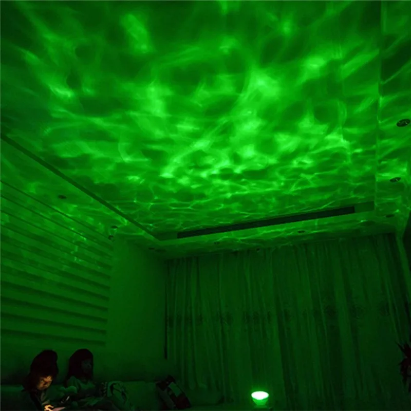 Светодио дный LED волны океана звездное небо Аврора ночник USB Романтический Красочные Музыкальный плеер проектор лампы для мотоциклов
