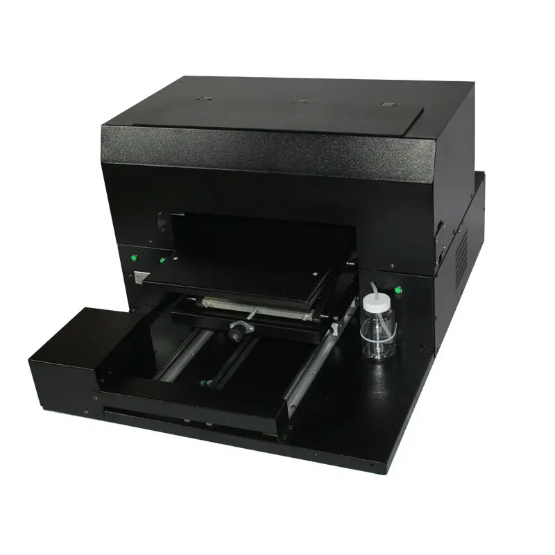 

A3 UV flatbed printer , White ink printing available , free coating for some material printing , Embossed Printing effect
