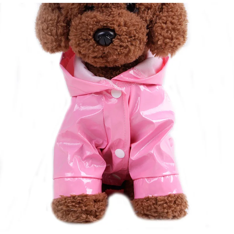 S-XL Pet Dog Rain Coat Waterproof Dog Jacket PU Raincoat For Dogs Outdoor Pet Rain Coat Small Dog Clothes Rainwear Pomeranian