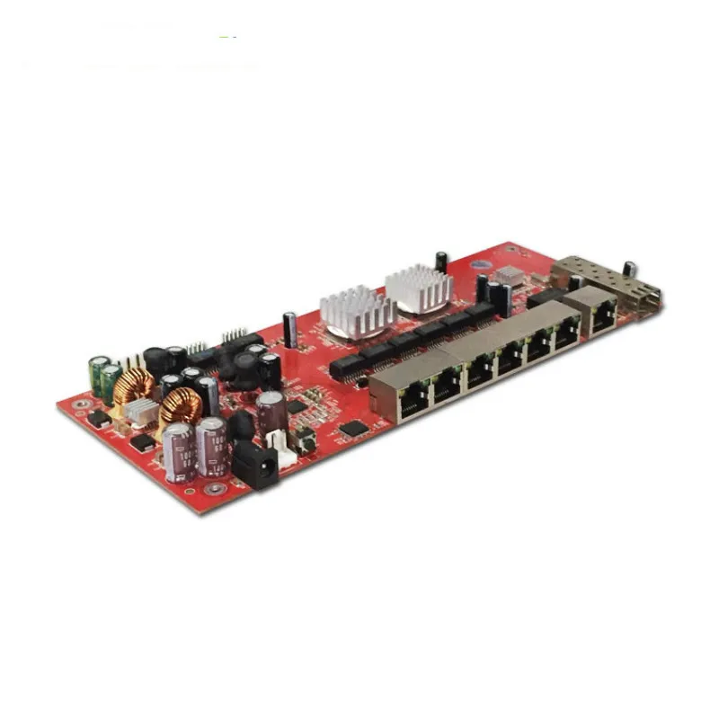 OEM/ODM волоконный PoE коммутатор 48 в 8 портов 10/100 Мбит/с poe pcb плата для IP телефона ip