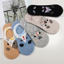 5 пара/лот женские носки в стиле хараджуку с мультяшным животным принтом Meias хлопковые носки для женщин женские милые носки