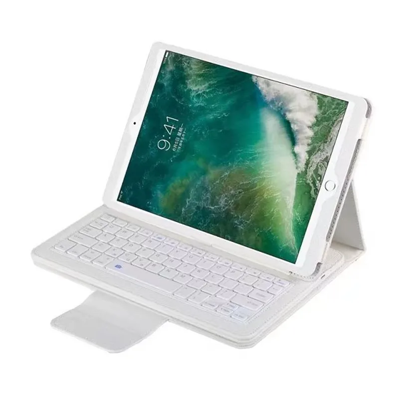 Съемная Беспроводной Bluetooth клавиатура Folio Stand PU кожаный чехол для Apple iPad Pro 10.5 10.5 "Планшеты корпус клавиатуры