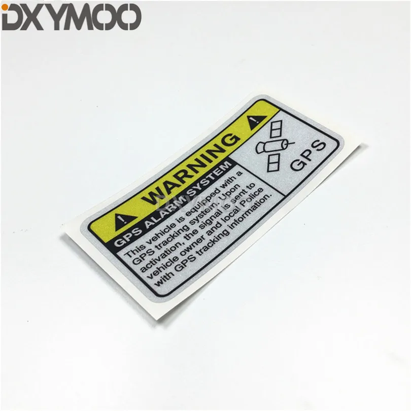 

2PCS Car Styling Decals Warning GPS ALARM SYSTEM Tracking Signal Funny Motor Bike Stickers 10x4cm