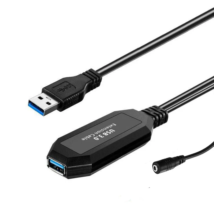 Ult-лучший USB 3,0 кабель-удлинитель 5 м USB3.0 Активный ретранслятор папа-мама длинные кабели с усилителем сигнала чипы DC-Jack