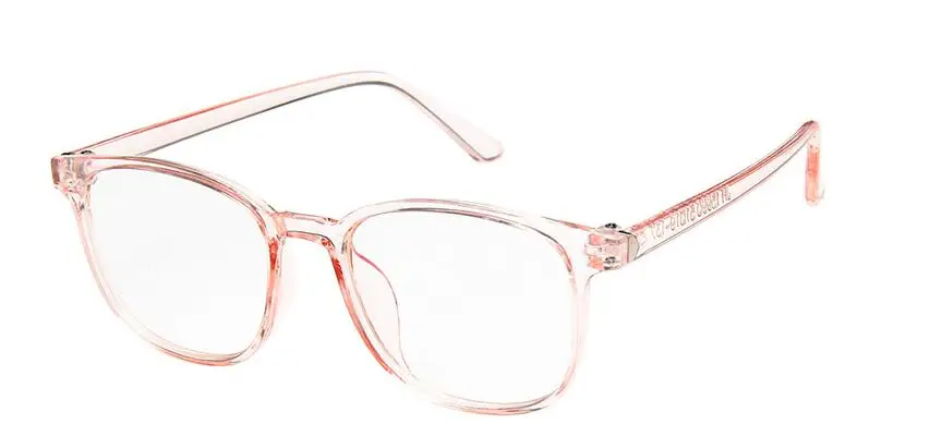 Оправа для очков маленькие прозрачные очки для глаз оправа с прозрачными линзами для женщин Брендовые очки близорукость нерд черные красные солнцезащитные очки оправа - Цвет оправы: clear pink