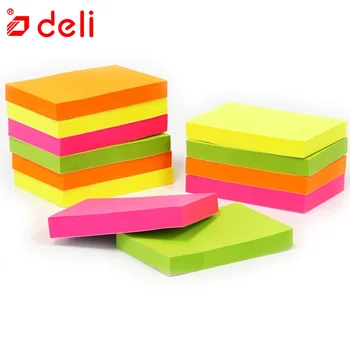 

Deli 12pcs Multi color Mini Memo Paper Sticky Notes Office Love Memo Pads Sticker Bookmark Marker Sticker Planner Briefpapier