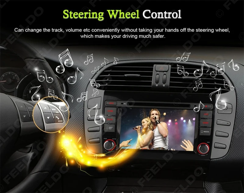 Sale FEELDO 7"  Android 6.0 (64bit) DDR3 2G/32G/4G LTE Octa Core Car DVD GPS Radio Head Unit For Fiat Bravo(2007~2012) #2456-F4 9