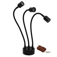 Гибкая лампа для шкафа с дистанционным управлением, вращающаяся Многожильная головной дисплей, лампа для аккумулятора, беспроводной подзарядки с акцентом