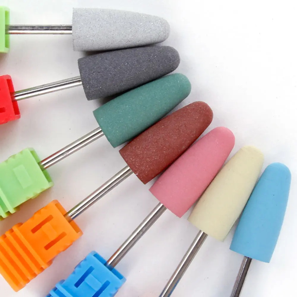 

Silicone Nail Drill Bit Nail Polisher Rubber Remover Manicure Electric Machine Milling Cutter Griding Buffer File Nail Tools
