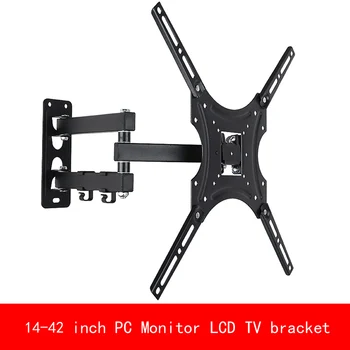 

Retractable Full Motion TV Wall Mount Bracket Wall Stand Adjustable Mount Arm Fit for Plasma Flat LED TV 14"-42" Support 25KG