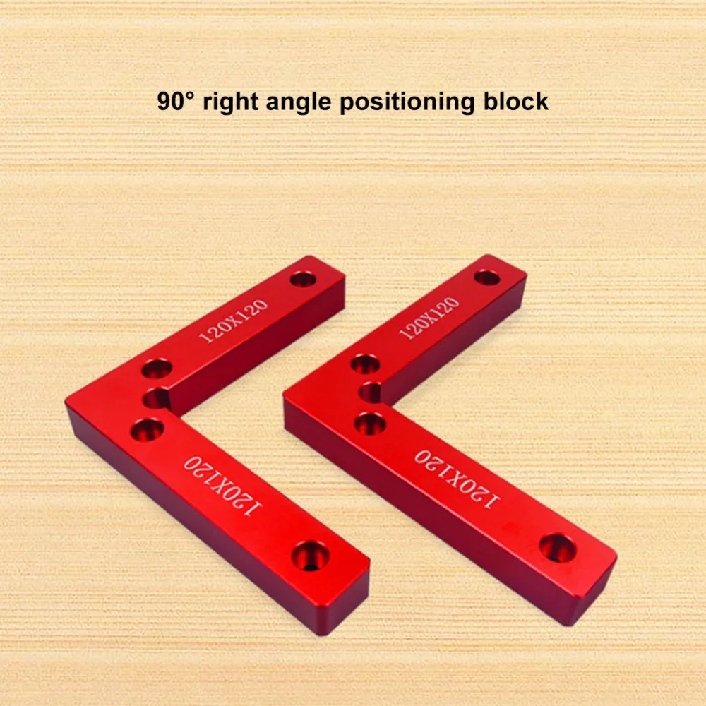 En Ligne 2 pcs lot 90 Degré Positionnement Bloc Bois Clamp Précision Angle Droit Mobilier De Positionnement À Bois Combinaison Outil