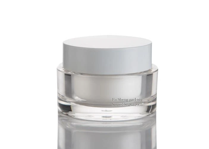 

100pcs/lot 30g/ml Transparent acrylic cream jar, face cream bottle, empty Jar high quality cosmetics packing,