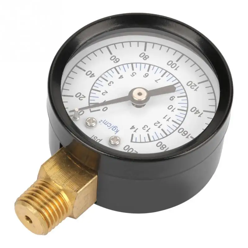 

0-200psi 0-14kgf/cm² Base Entry Pressure Gauge Manometer for Water Air Oil Dial Instrument NPT 1/4 Pressure Measuring Tools Hot