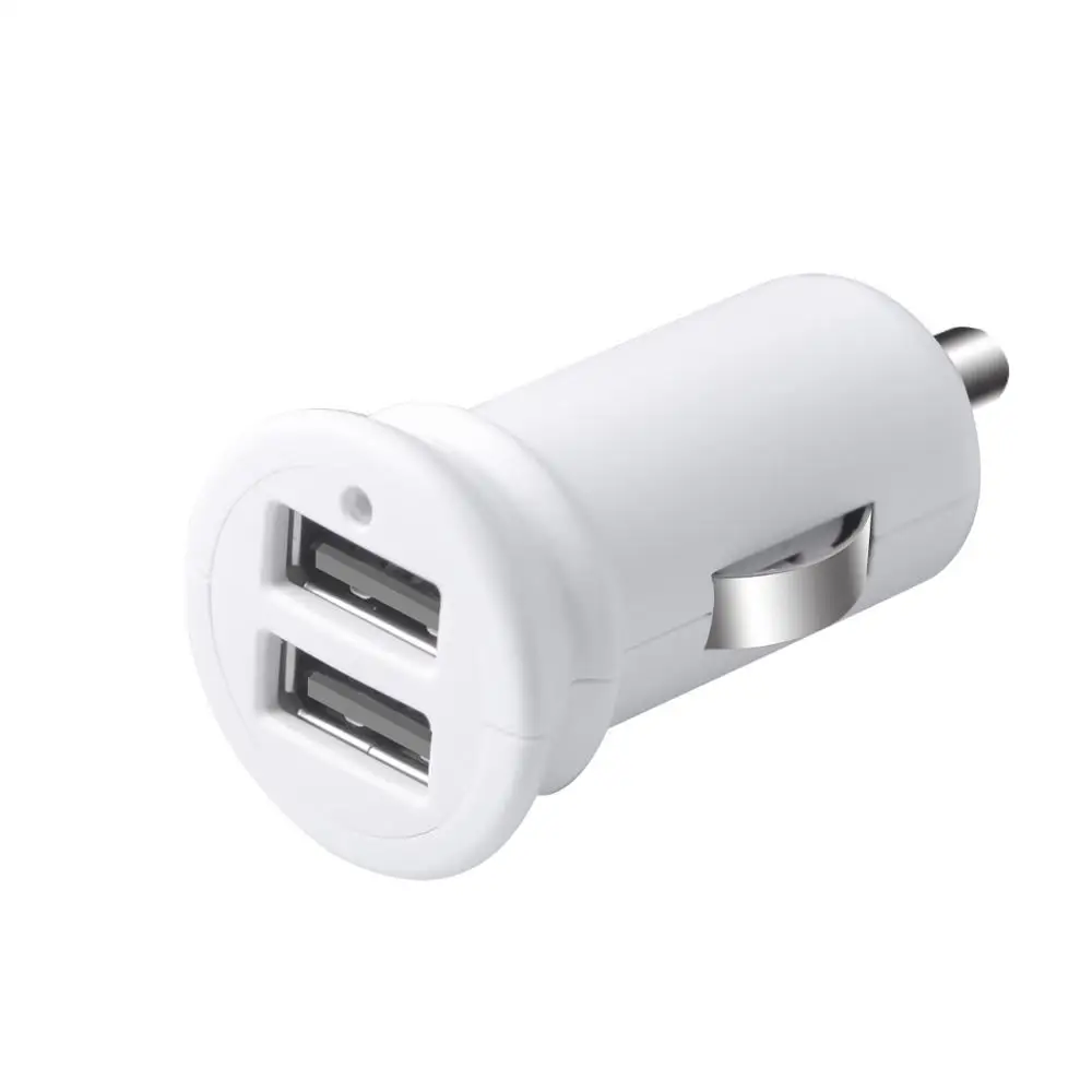 Автомобильное зарядное устройство ANKNDO 5V 2.4A Dual USB Автомобильное зарядное устройство 2 порта универсальное телефонное зарядное устройство с светодиодный зарядкой для мобильного адаптер быстрой зарядки - Тип штекера: White Charger
