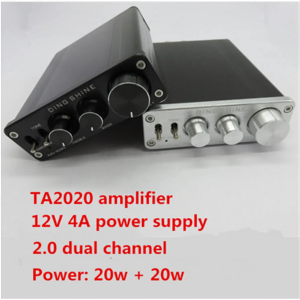 

DC12V 4A 20W+20W mini TA2020 2.0 dual channel T class Home Desktop computer digital amplifier