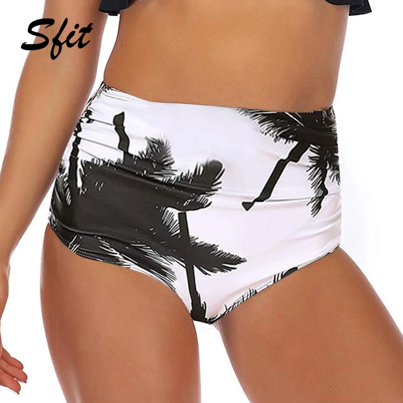 ruched high waisted bikini bottoms plus size