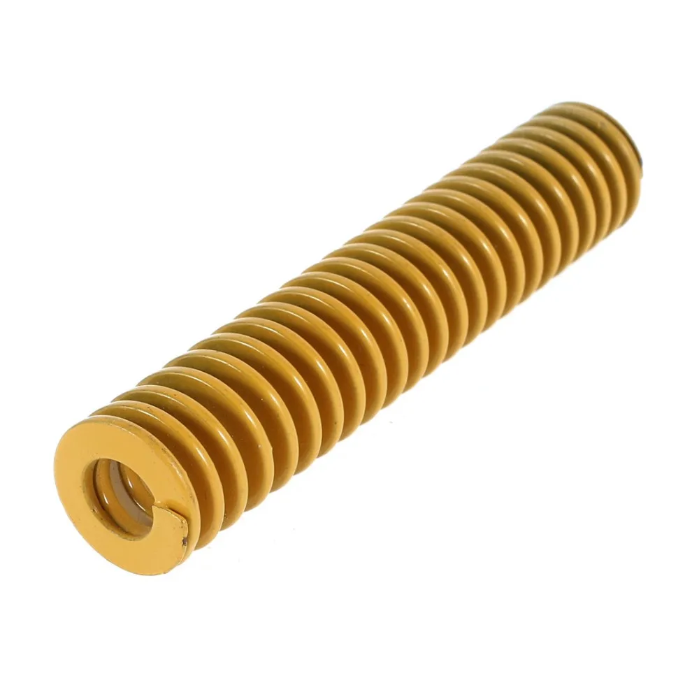 

1pcs 90mm Length 18mm Outside Diameter 9mm Inside Diameter Metal Tubular Section Mould Die Compression Spring Yellow