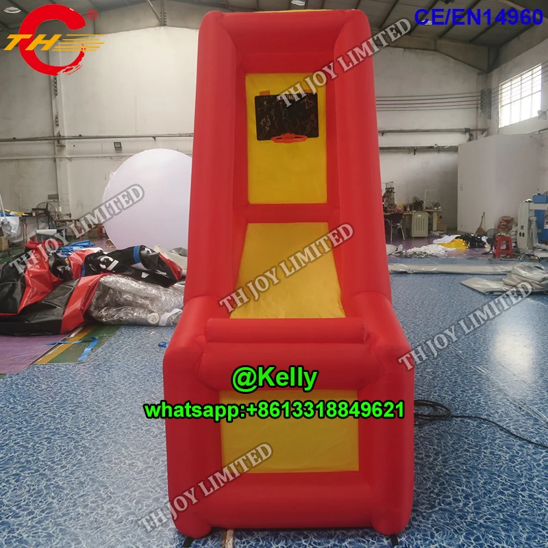 

Free door shipping new design inflatable basketball toss game for sale, commercial inflatable ball shooting carnival game