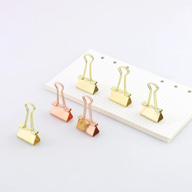 Rose Gold Fashion Paperclip binder Clips push pin Photo Clip Paper Clips Decorative Gift Stationary Office Supplies H0162