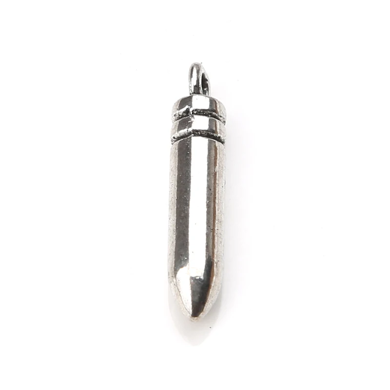 10pc-lot-22mm-x-4mm-Bullet-Charms-Antique-Silver-Tone-charms-for-jewelry-making-diy-necklace (2)