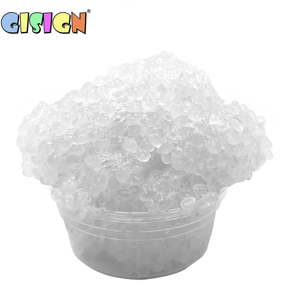 

Crystal Slime Rice Mud Glue Foam Clear Bead Cloud Fluffy Slime AntiStress Toy Soft Plasticine Modeling Clay Putty for Kids
