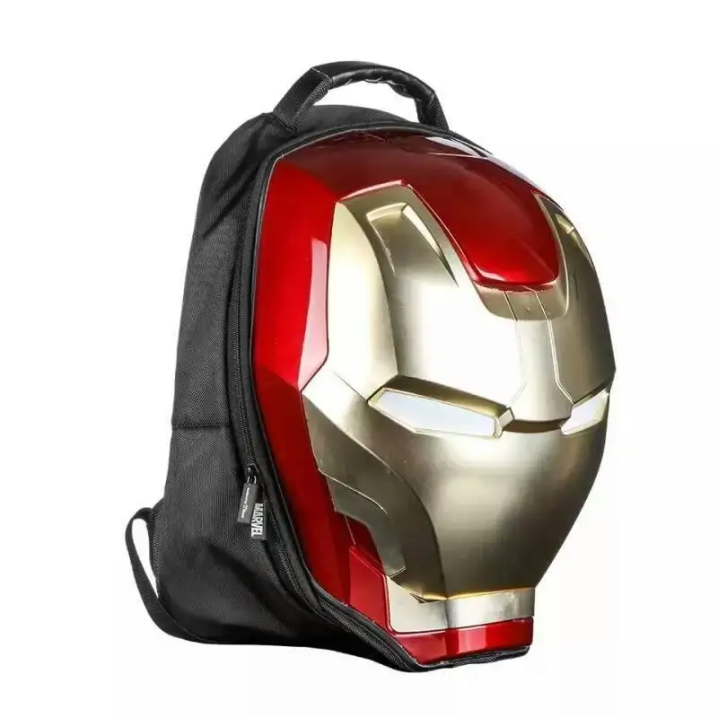 The new 2016 Surrounding iron man 3 d backpack bag can light LED large