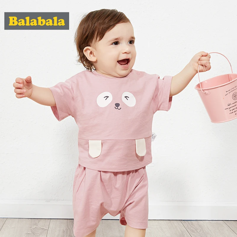 Комплект летней одежды Balabala для маленьких мальчиков и девочек модный детский