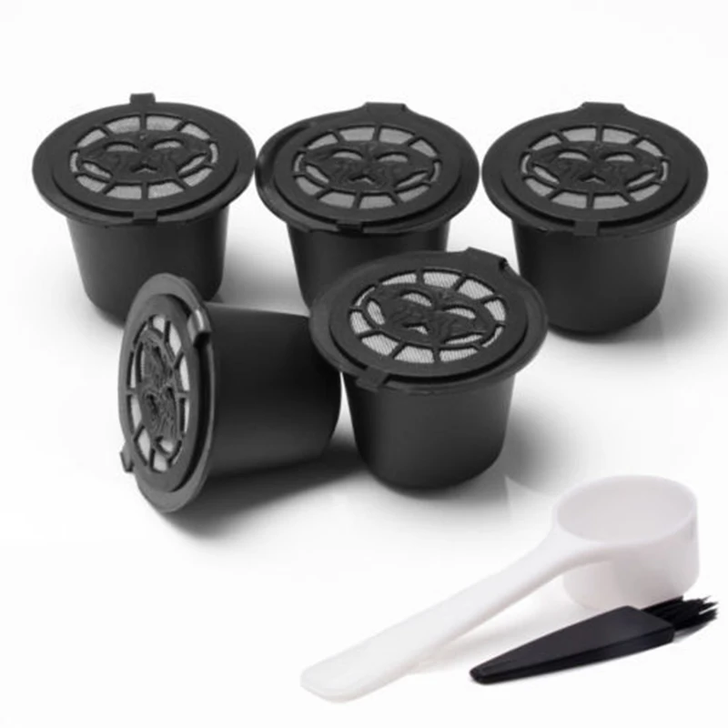 

5 X CAPSULES FOR Nespresso RECHARGEABLE REFILLABLE REUSABLE COFFEE POD CUP~2019