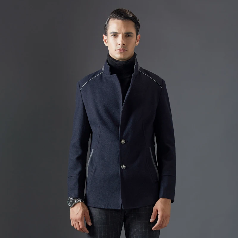 Англия Стиль ветрозащитный черный бренд для мужчин костюмы 2017 повседневное тренчи для женщин пальто мужской пиджак шерсть один зимняя