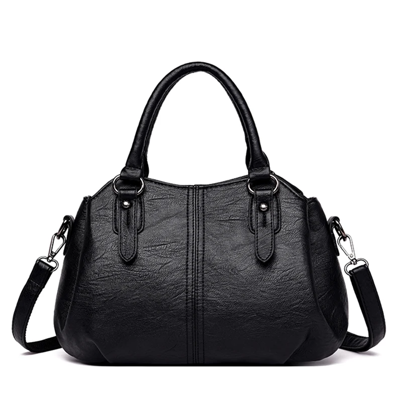 

Women Leather Handbags Luxury Designer Shoulder Bags High Quality Brand Crossbody Hobos Bags For Women Vintage Tote Bolso Mujer