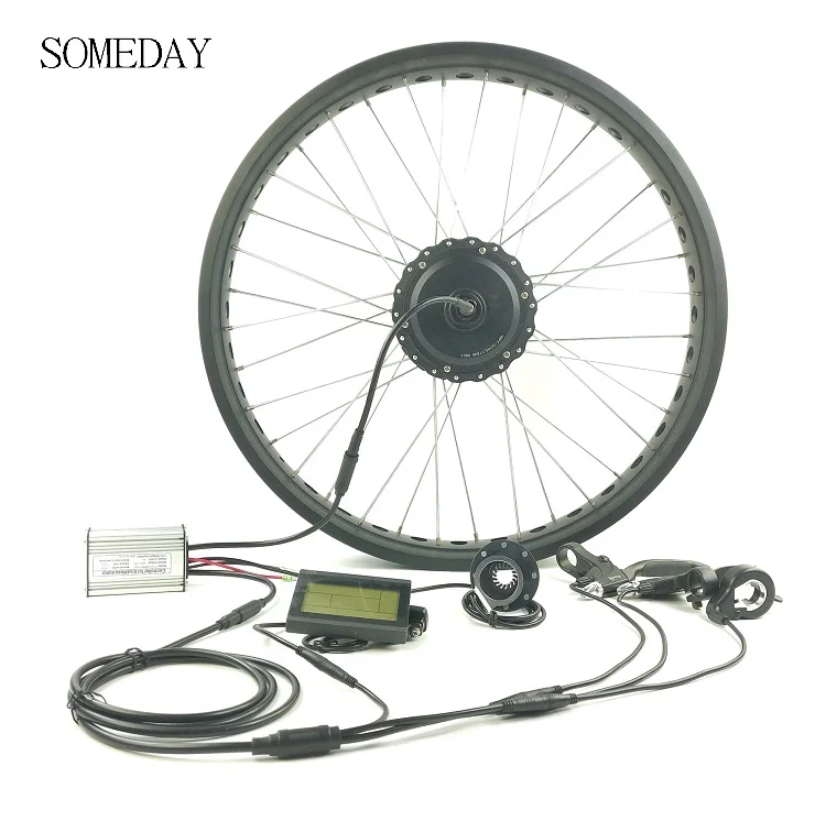 

SOMEDAY Electric Bicycle conversion kit with LCD3 display 36V/48V 350W E-BIKE snwo bike rear rotate hub Motor whole waterproof j