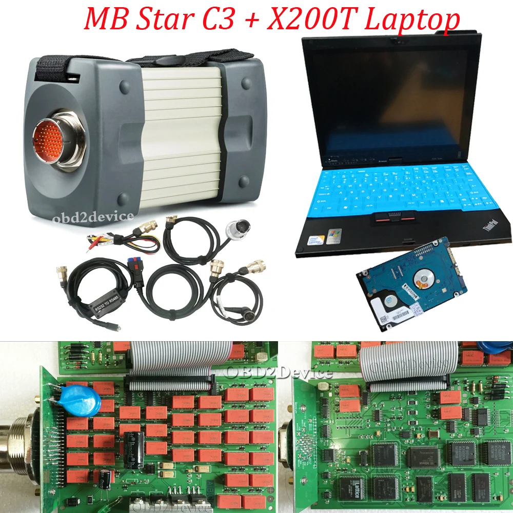 

High Quality MB Star C3 Car & Truck Diagnostic Tool Star Diagnosis C3 with X200T Laptop HDD Ready To GO