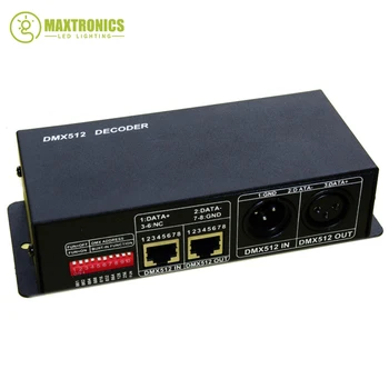 

Best price 1 pcs DC12V-24V DMX-NET-K-4CH 4x4A DMX Decoder led Controller free shipping