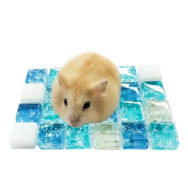 

Summer Sleeping Mat Small Pets Hamster Cooling Mat Bed Plastic Pet Cooling Pad for Chinchilla Guinea Pigs Squirrel Cage