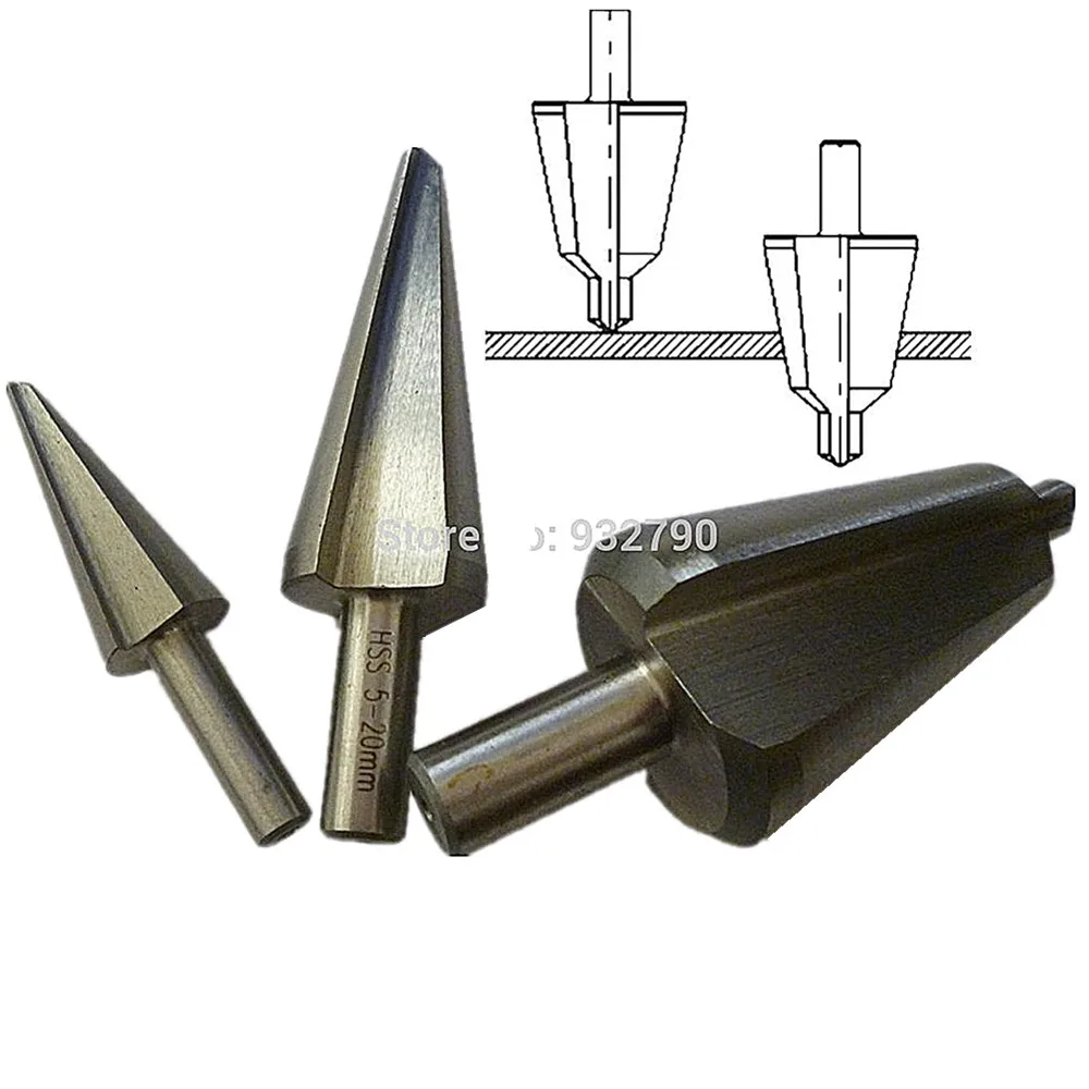 3pcs HSS Umbrella Drill Carbon Steel/Wood/Pv Board Umbrella Chamfering