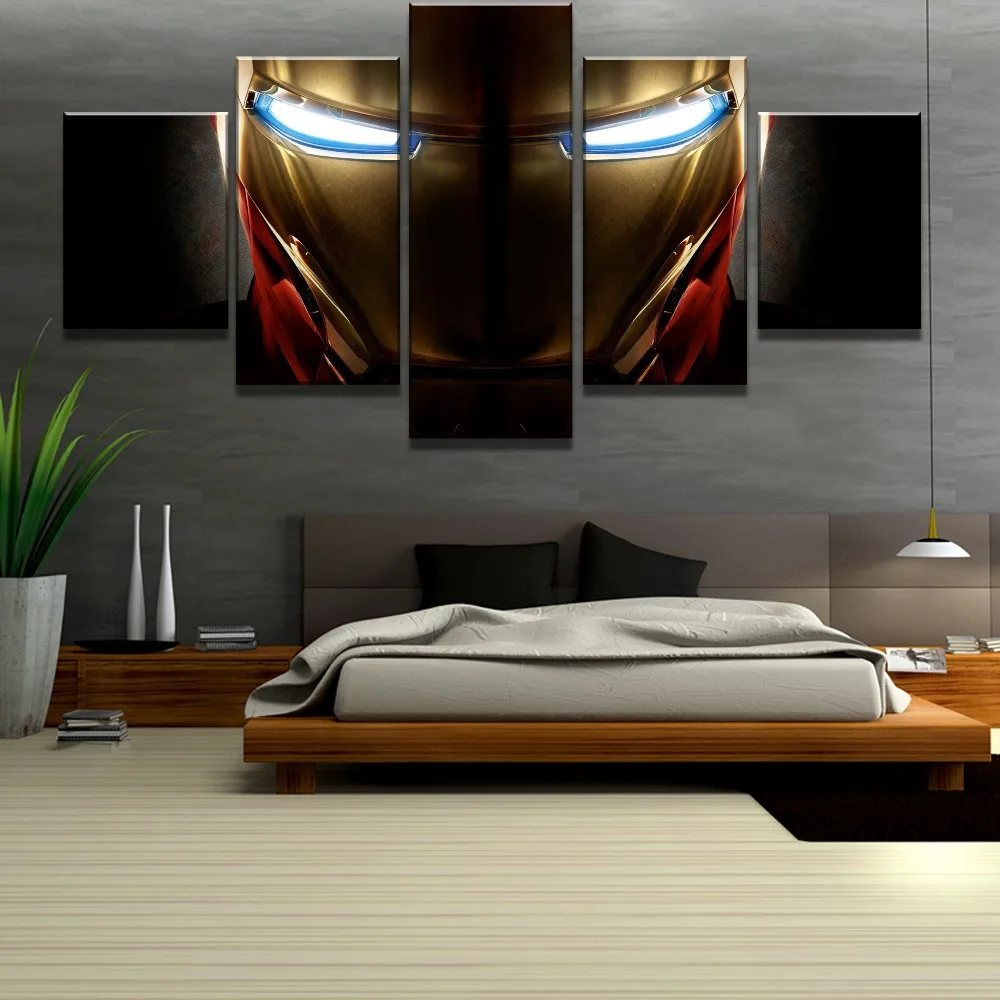 HD печати 5 шт. холсте железный человек Marvel фильм плакаты, постеры на Модульная картина для украшения дома Декор стены рамки