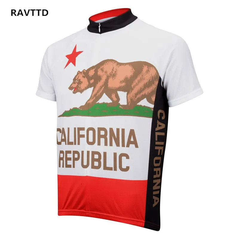 

California Men's Bike Cycling Jerseys Sportswear Breathable Cycling Clothing Bike Bicycle Jerseys Breathable MTB clothing