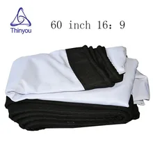 Thinyou Projector Screen 60 Inch 16:9 Movie Foldable HD with Eyelets without Frame White Fabric Film Curtains for home theater