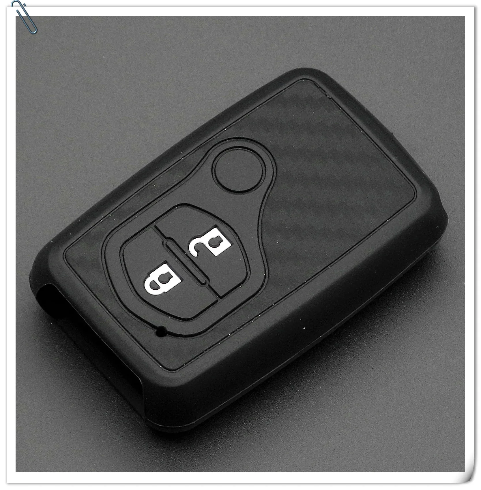 Keyforkess copertura della cassa chiave dell'automobile del Silicone del carbonio per Toyota Land Cruiser Prado 150 Camry Prius Crown per Subaru Foreste Outback XV - HTB1YYKhKr1YBuNjSszeq6yblFXa5